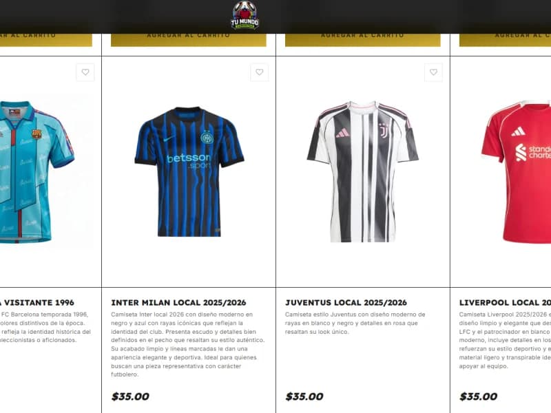 TuMundoCamisetas — E-commerce de Camisetas de Fútbol