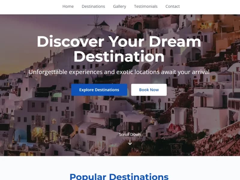 TravelVista — Landing Page para Agencia de Viajes