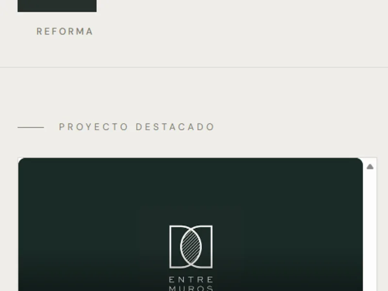 Entremuros — Portafolio Web para Estudio de Arquitectura